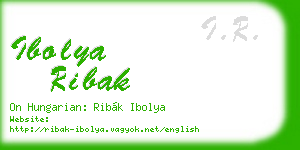 ibolya ribak business card